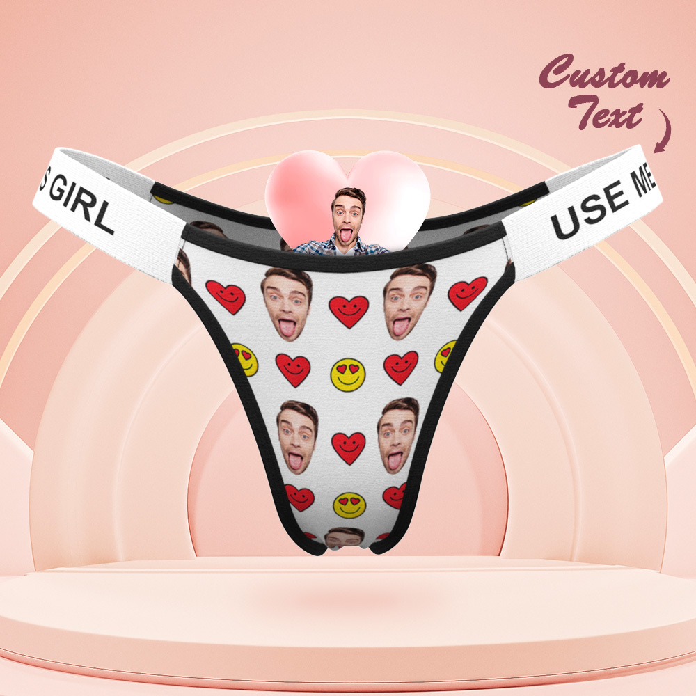 Bragas Personalizadas Con Cara De Mash Que Me Mojan. Tanga Grabado Con Cintura Personalizada. Regalo De San Valentín Para Ella. - santacalcetines