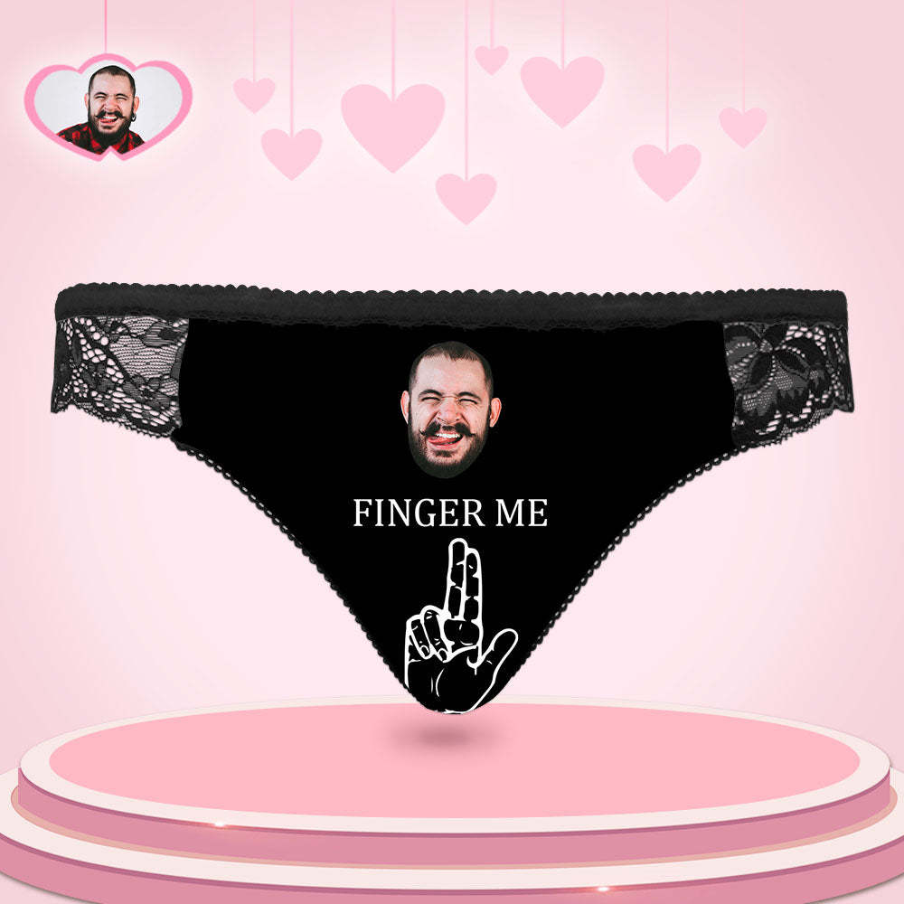 Custom Women Lace Panty Face Bragas Sexy Ropa Interior De Mujer - Finger Me - 