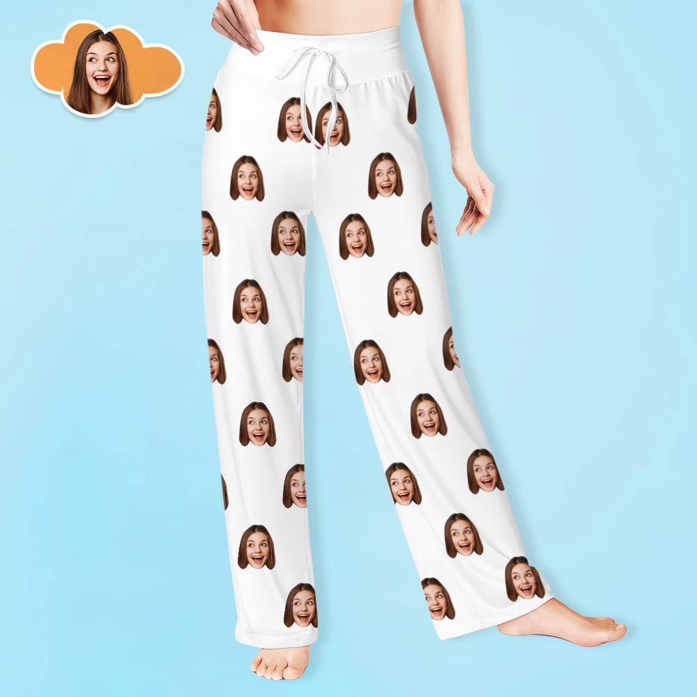 Pantalones Con Cara Personalizada Pantalones Anchos Sueltos Para Mujer Múltiples Opciones De Color