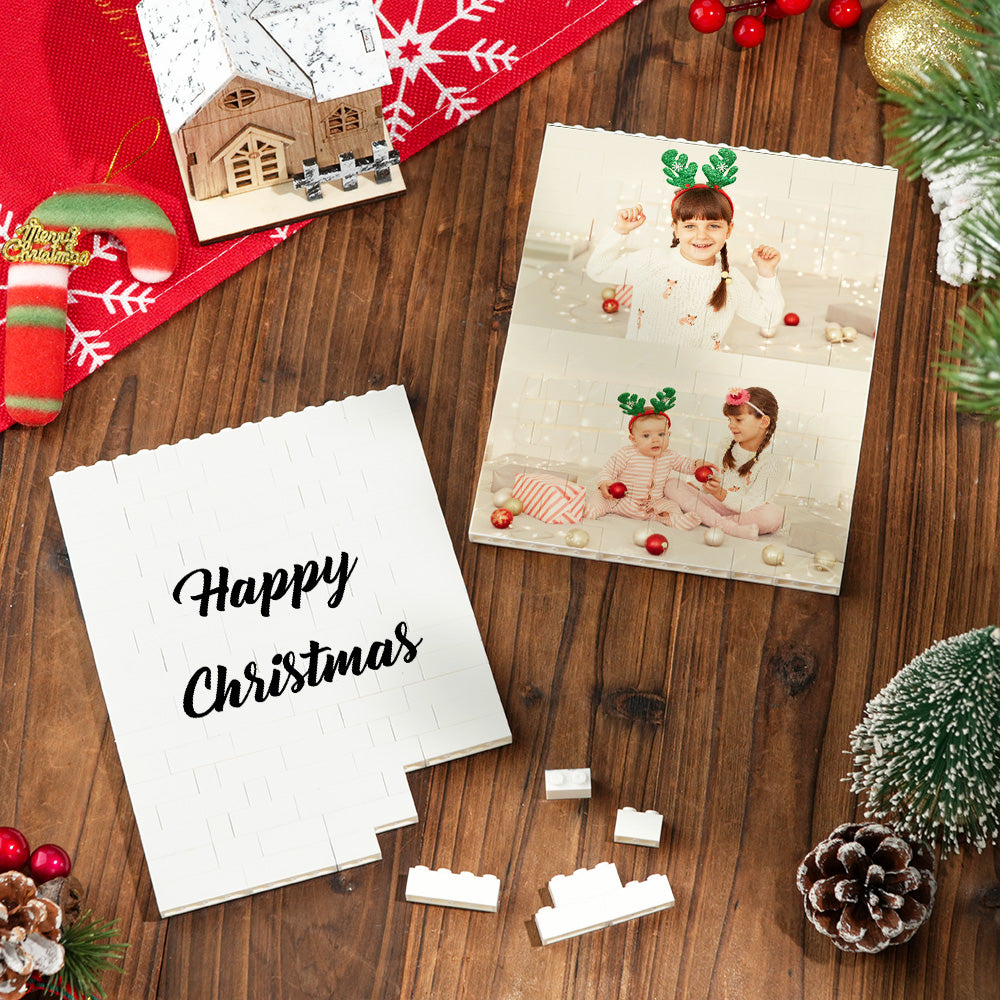 Juego De Rompecabezas De Bloques De Construcción De Doble Cara Con Foto Personalizada, Regalo De Navidad Personalizado, Recuerdo Familiar Único, Bloques De Memoria Diy Divertidos