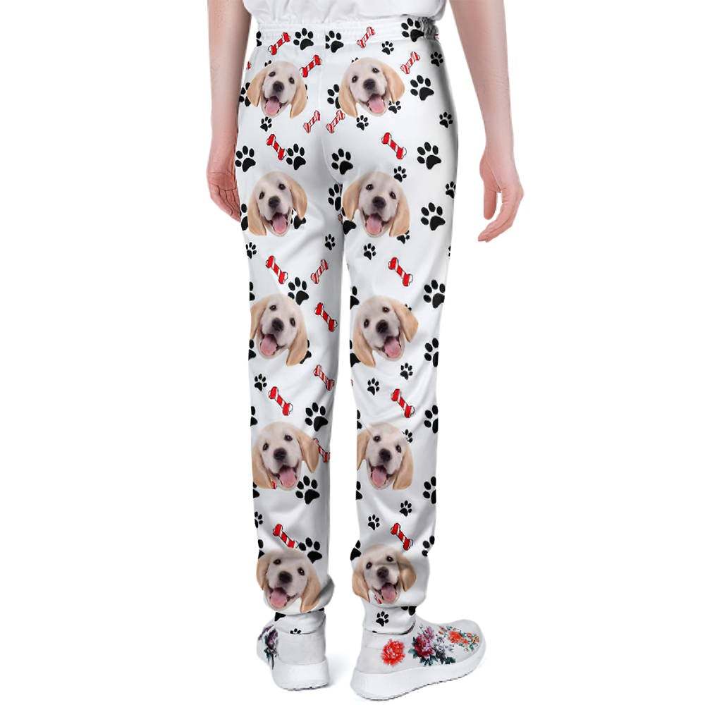 Pantalones De Chándal Personalizados Con Cara De Perro, Regalo De Joggers Unisex Para Amantes De Las Mascotas - 