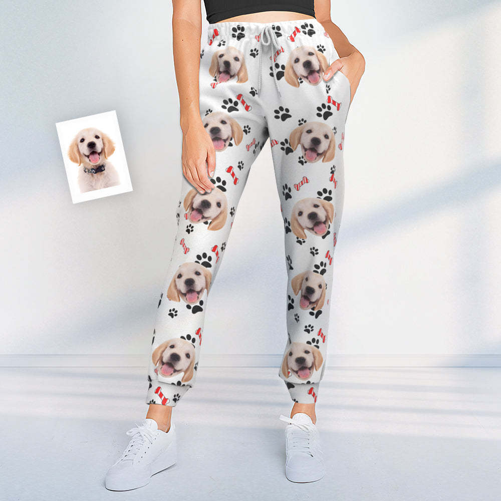 Pantalones De Chándal Personalizados Con Cara De Perro, Regalo De Joggers Unisex Para Amantes De Las Mascotas - 