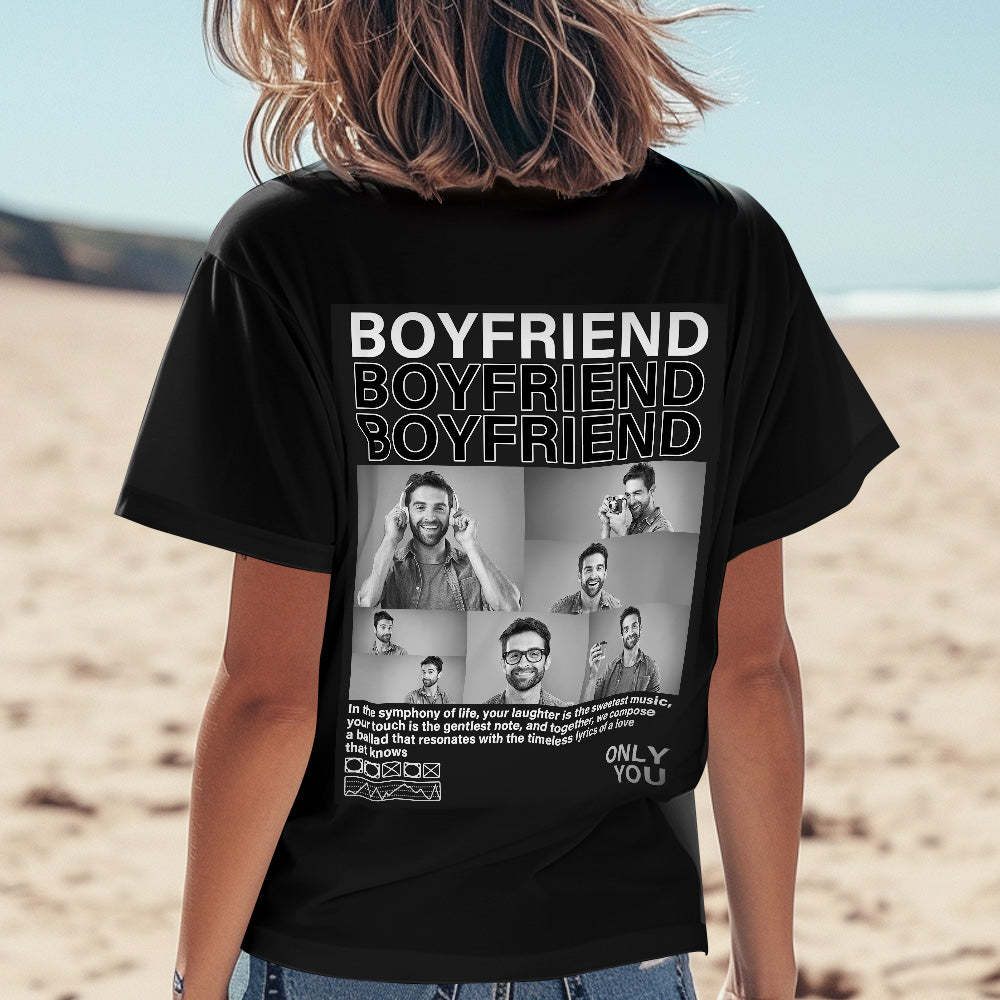 Camisetas Con Fotos Personalizadas Camiseta Con Imágenes Personalizadas Regalos De San Valentín Para Parejas - 