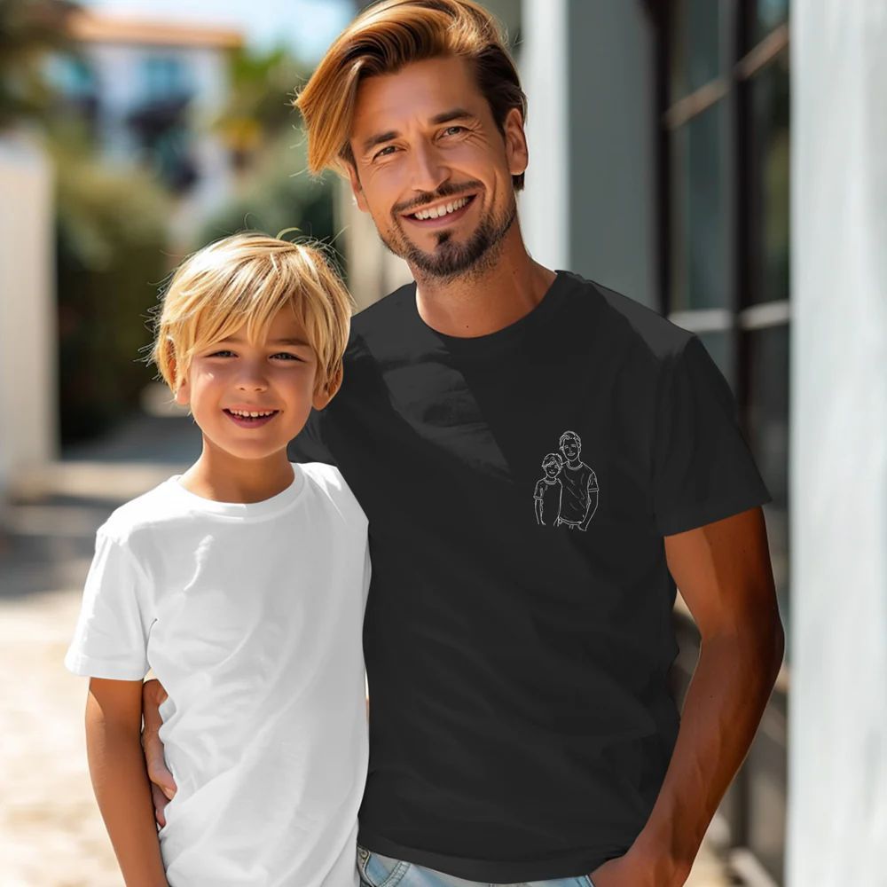 Regalos Del Día Del Padre, Camisa Con Foto Personalizada Para Papá, Camisa Del Día Del Padre, Camisa Personalizada Con Retrato De Papá, Regalos De Cumpleaños De Papá, Regalo Para El Esposo - santacalcetines