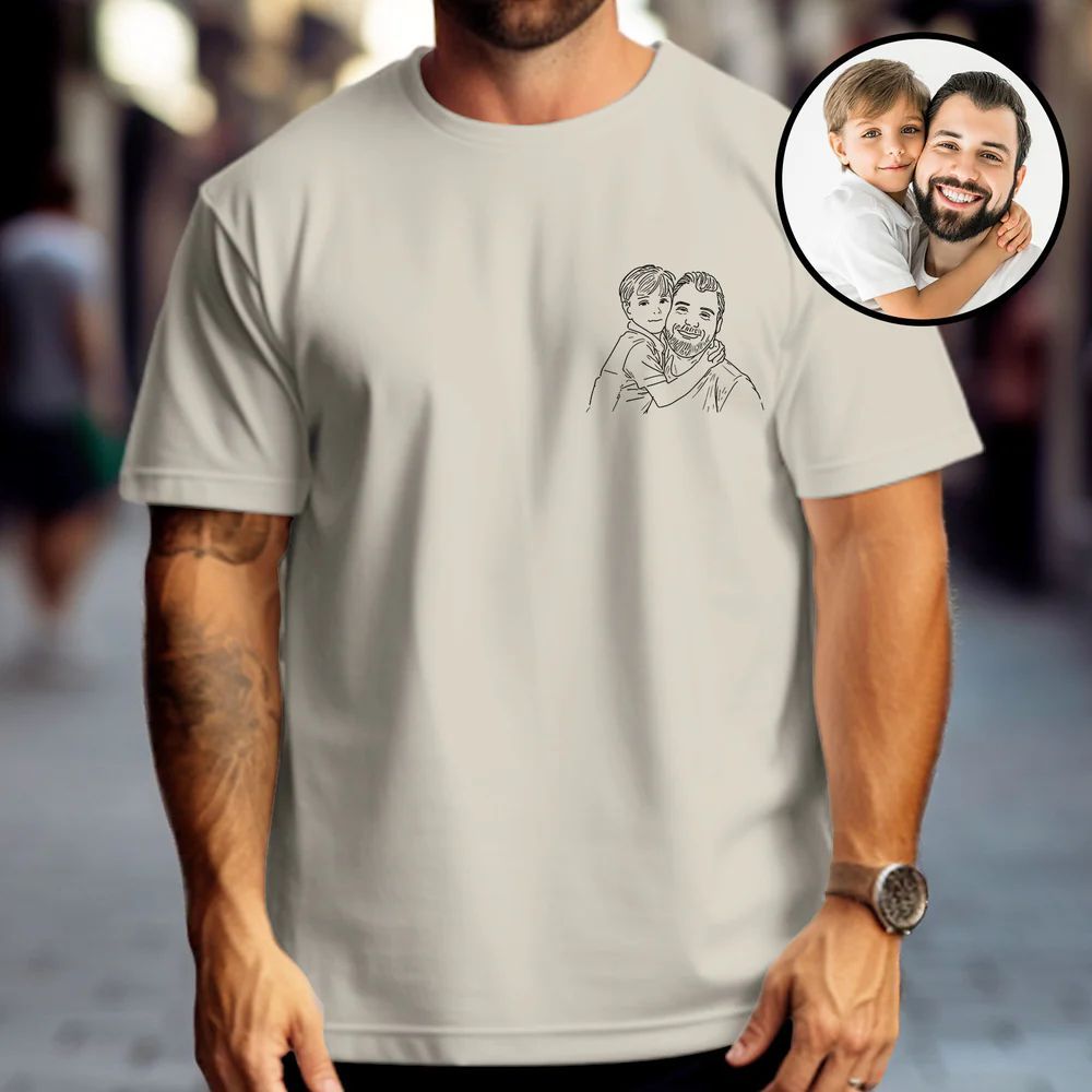 Regalos Del Día Del Padre, Camisa Con Foto Personalizada Para Papá, Camisa Del Día Del Padre, Camisa Personalizada Con Retrato De Papá, Regalos De Cumpleaños De Papá, Regalo Para El Esposo - santacalcetines