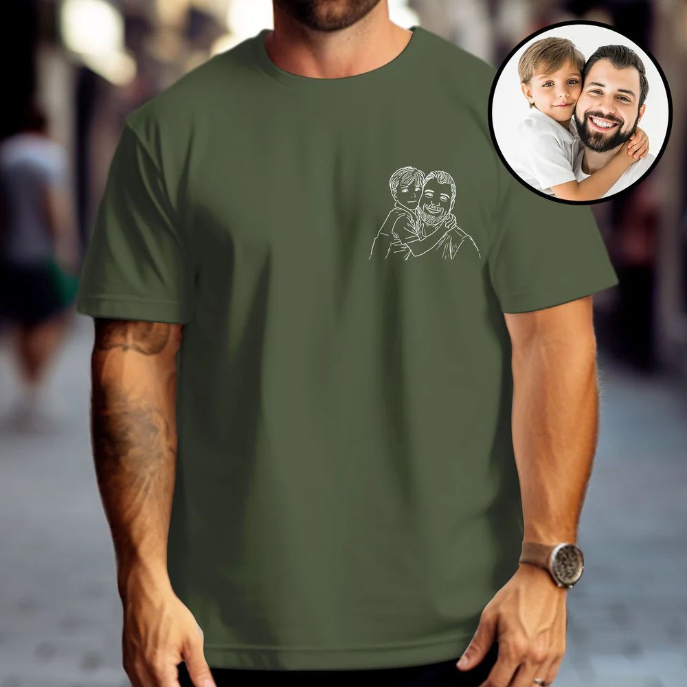 Regalos Del Día Del Padre, Camisa Con Foto Personalizada Para Papá, Camisa Del Día Del Padre, Camisa Personalizada Con Retrato De Papá, Regalos De Cumpleaños De Papá, Regalo Para El Esposo - santacalcetines