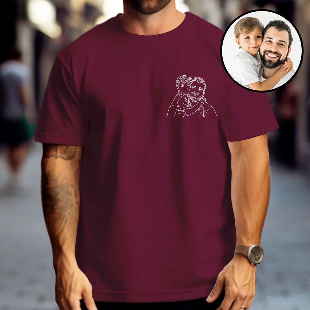 Regalos Del Día Del Padre, Camisa Con Foto Personalizada Para Papá, Camisa Del Día Del Padre, Camisa Personalizada Con Retrato De Papá, Regalos De Cumpleaños De Papá, Regalo Para El Esposo - santacalcetines
