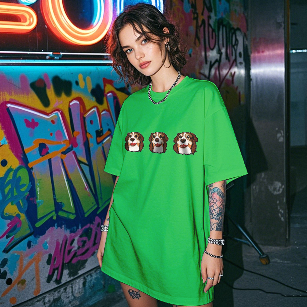 Camiseta Vintage Con Foto Personalizada, Camiseta Personalizada Con Bordado De Mascota Y Nombre De Foto Para Amantes De Las Mascotas - santacalcetines