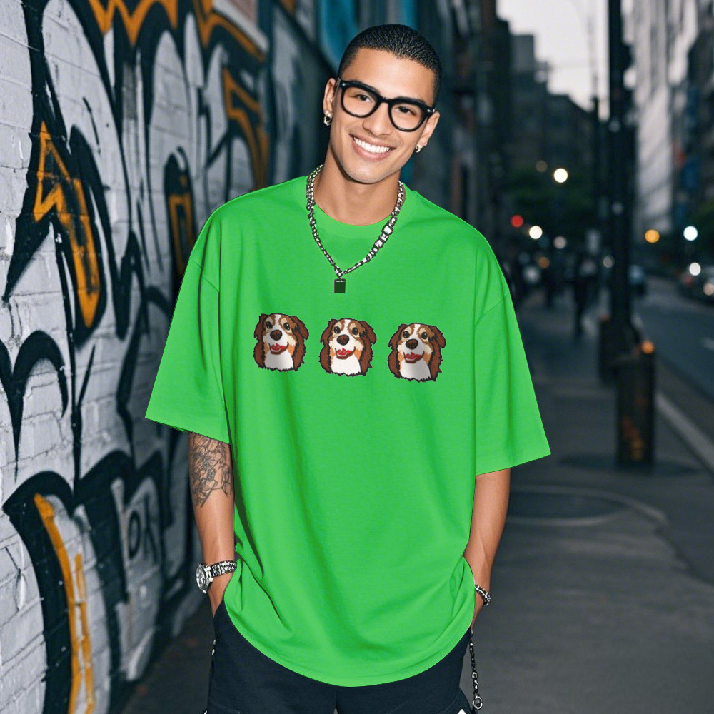 Camiseta Vintage Con Foto Personalizada, Camiseta Personalizada Con Bordado De Mascota Y Nombre De Foto Para Amantes De Las Mascotas - santacalcetines