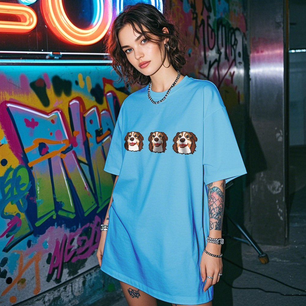 Camiseta Vintage Con Foto Personalizada, Camiseta Personalizada Con Bordado De Mascota Y Nombre De Foto Para Amantes De Las Mascotas - santacalcetines