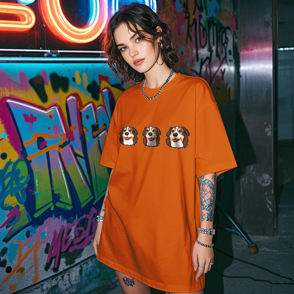 Camiseta Vintage Con Foto Personalizada, Camiseta Personalizada Con Bordado De Mascota Y Nombre De Foto Para Amantes De Las Mascotas - santacalcetines