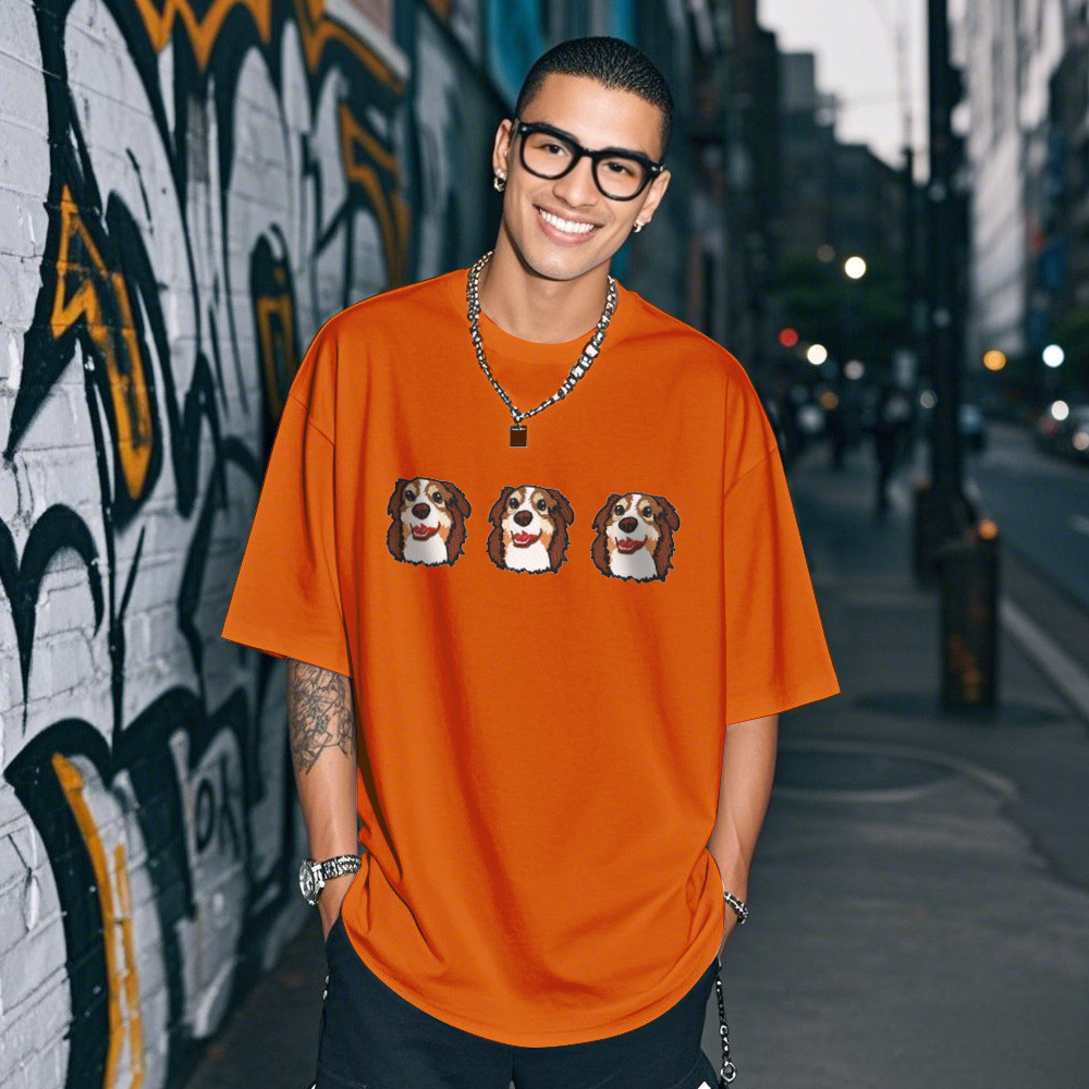 Camiseta Vintage Con Foto Personalizada, Camiseta Personalizada Con Bordado De Mascota Y Nombre De Foto Para Amantes De Las Mascotas - santacalcetines