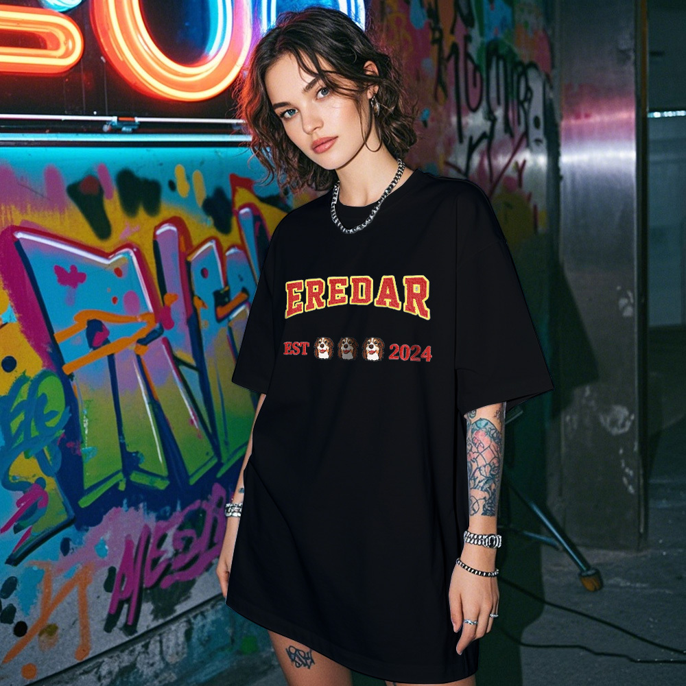 Camiseta Vintage Con Foto Personalizada, Camiseta Personalizada Con Bordado De Mascota Y Nombre De Foto Para Amantes De Las Mascotas - santacalcetines