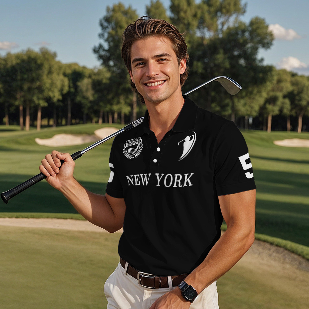 Polo De Golf Personalizado Con Logo Verde Azulado Y Palmeras Hawaianas, Ideal Como Regalo - santacalcetines