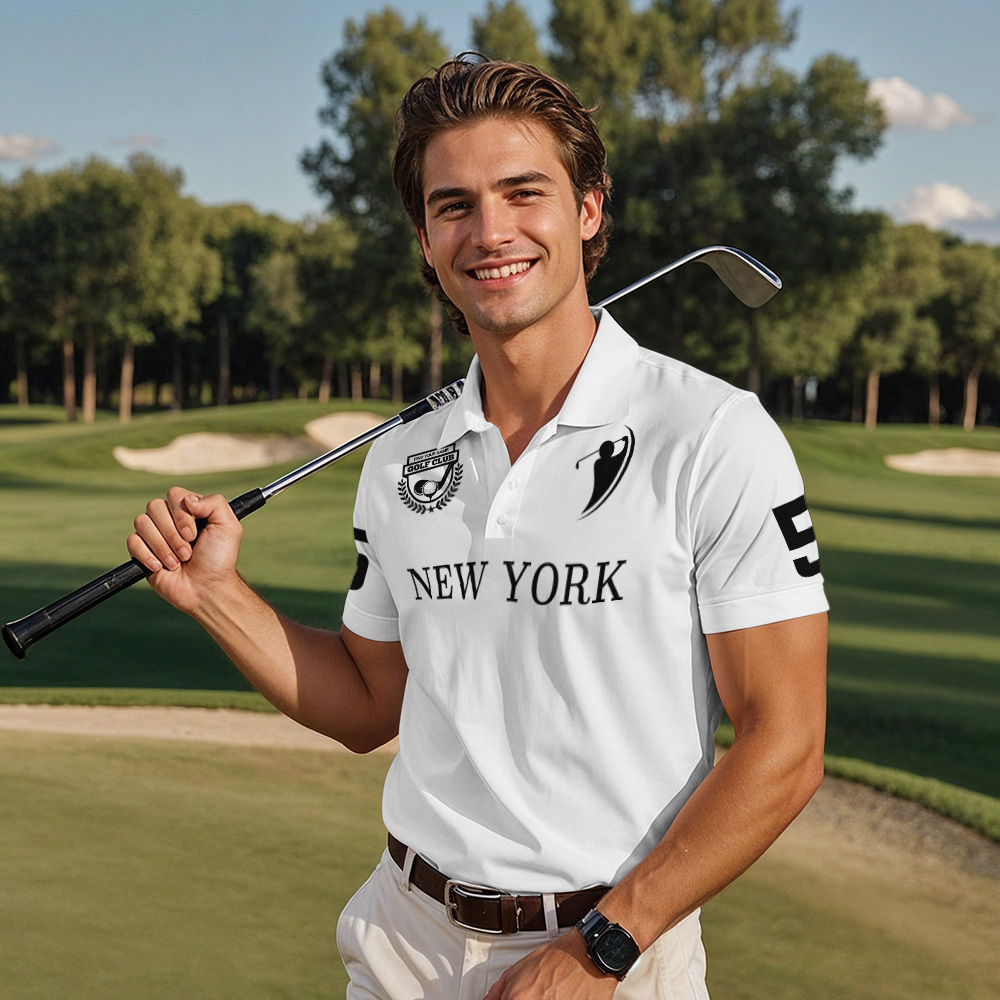 Polo De Golf Personalizado Con Logo Verde Azulado Y Palmeras Hawaianas, Ideal Como Regalo - santacalcetines
