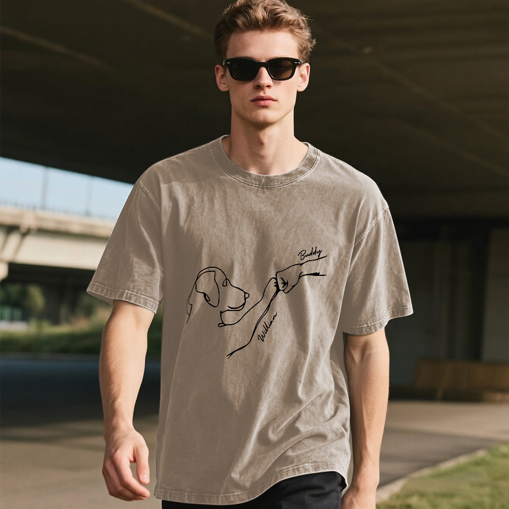 Camiseta Personalizada Con Nombre De Mascota Mash, Divertida Camiseta Multicolor Personalizada Para Papá, Regalo - santacalcetines