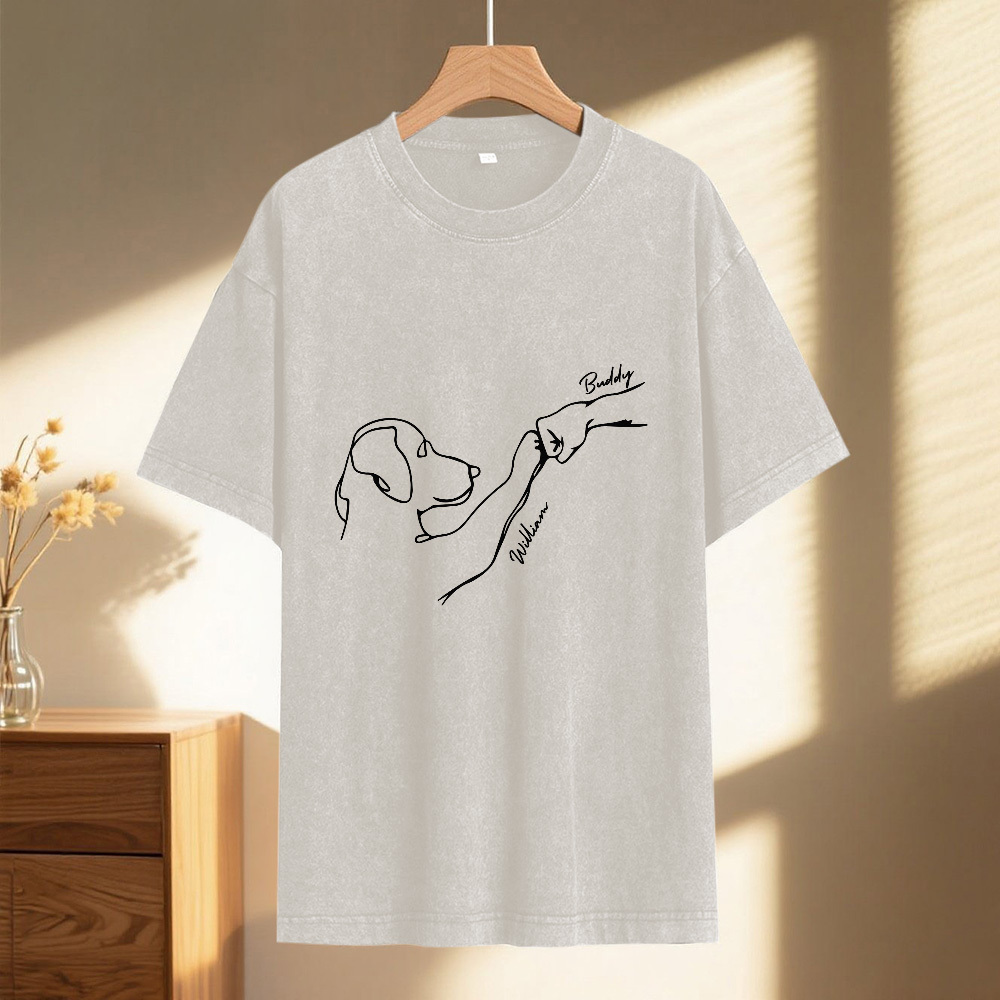 Camiseta Personalizada Con Nombre De Mascota Mash, Divertida Camiseta Multicolor Personalizada Para Papá, Regalo - santacalcetines