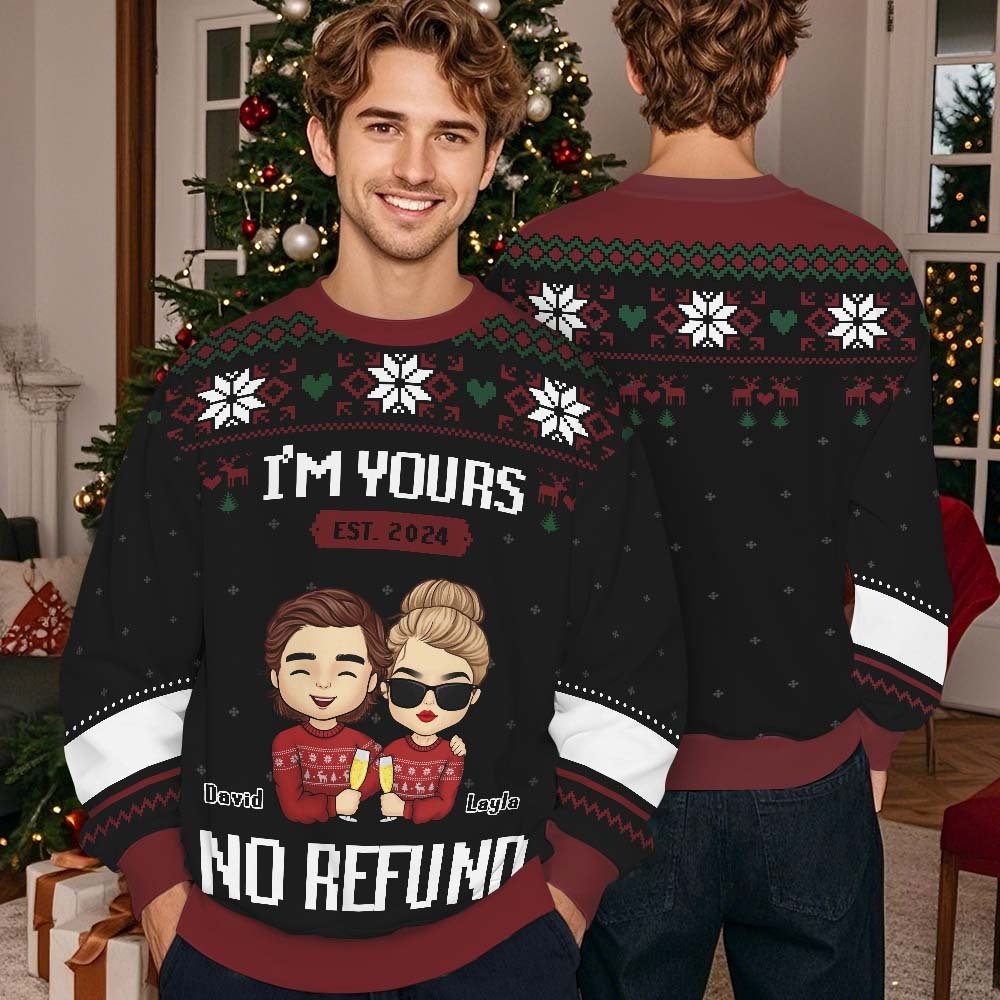 Sudadera Navideña Personalizada Con Cuello Redondo, Sudaderas Personalizadas Con Cuello Redondo, Regalos De Navidad - santacalcetines