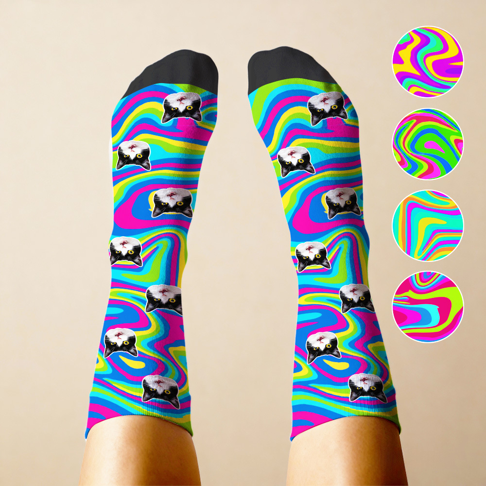 Calcetines Navideños Personalizados Con Caras Divertidas. Diseño Personalizado Y Divertido. La Mejor Idea De Regalo Para Navidad. - santacalcetines