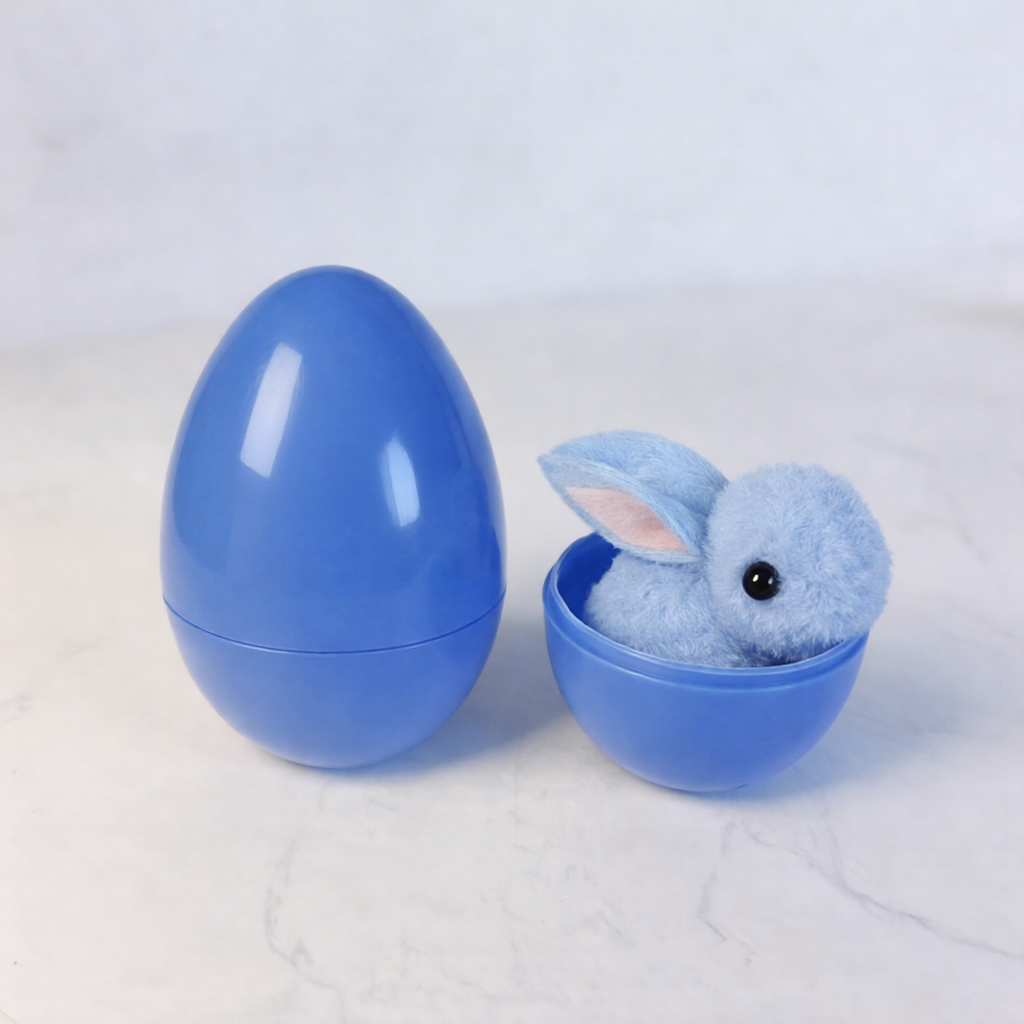 Huevos De Pascua Con Nombre Personalizado, Cestas De Pascua Rellenas Con Conejitos De Pascua. - santacalcetines