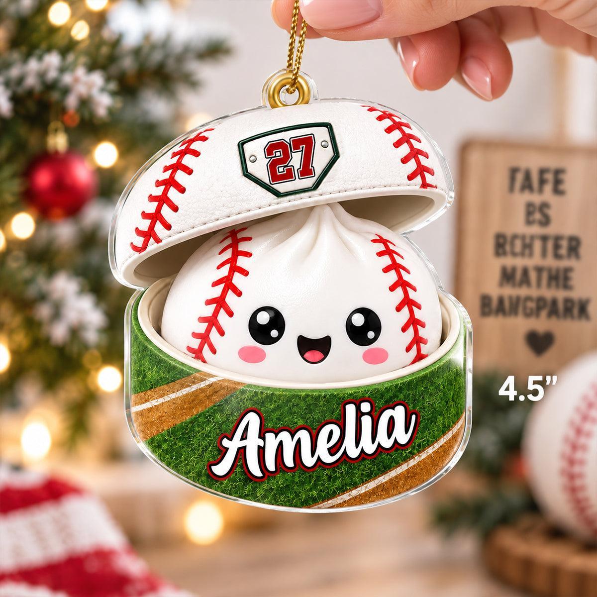Juegos De Pelota Personalizados Dumpling Squishy Style - Adorno Acrílico Personalizado - Regalo De Navidad Para Hija, Hijo Y Nietos - santacalcetines