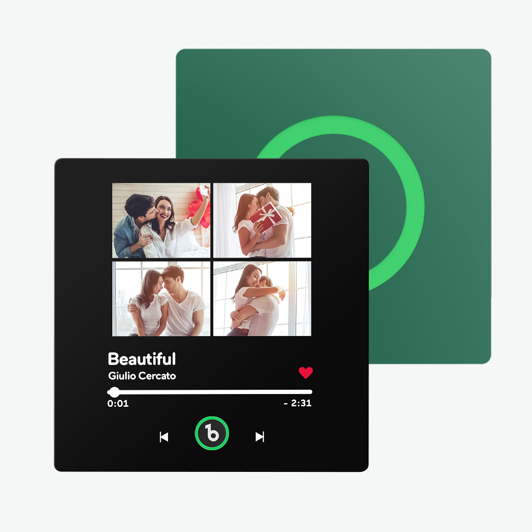 Imán De Nevera Con Música De Color Morado Y Amatista Personalizado, Nuevo Adhesivo De Pared Con Foto Musical De Actualización 4.0 Que Reproduce Música Sin Teléfono Móvil, Varios Estilos, Regalos Para Parejas - santacalcetines