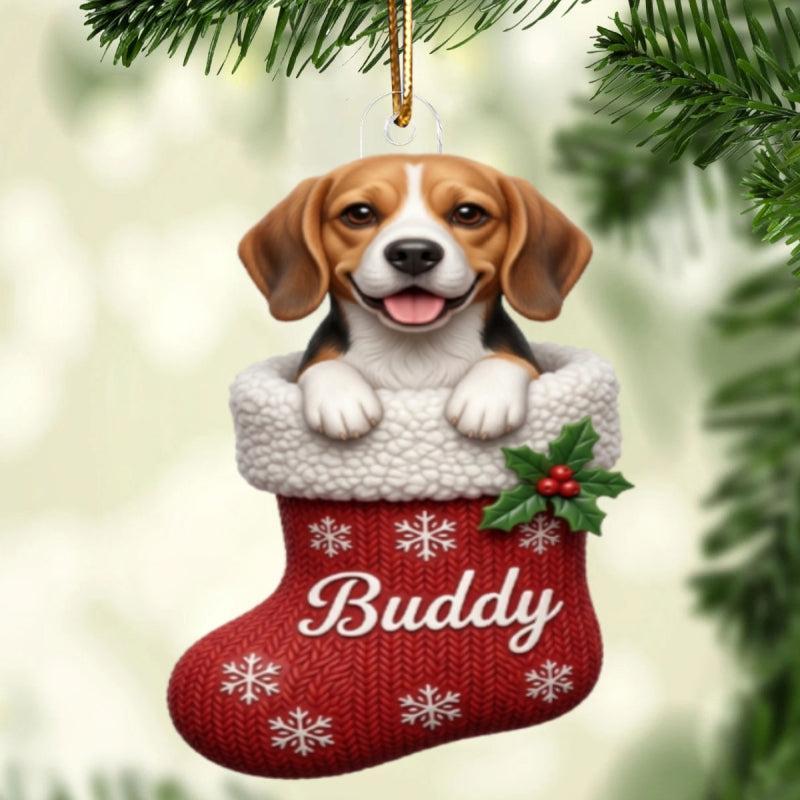 Medias Personalizadas Para Mascotas Para Perros Y Gatos - Adorno Acrílico Personalizado - Regalo De Navidad Para Mamá Gato Perro - santacalcetines