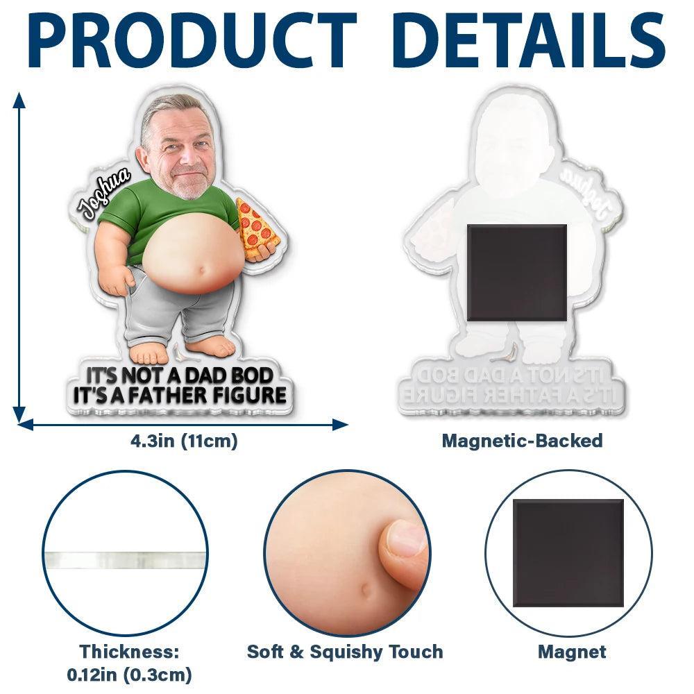 Poke Dad Bod Belly - Imán Acrílico Blando Personalizado Para Nevera - santacalcetines