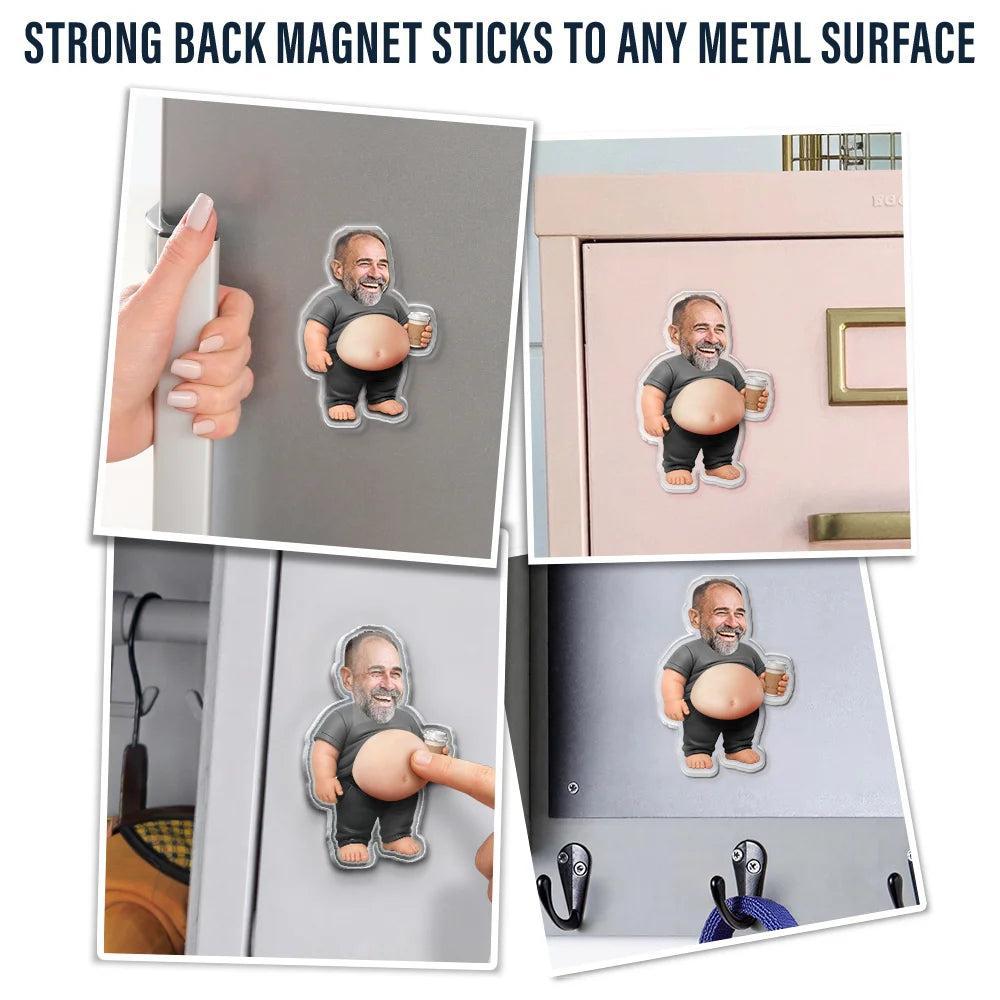 Poke Dad Bod Belly - Imán Acrílico Blando Personalizado Para Nevera - santacalcetines