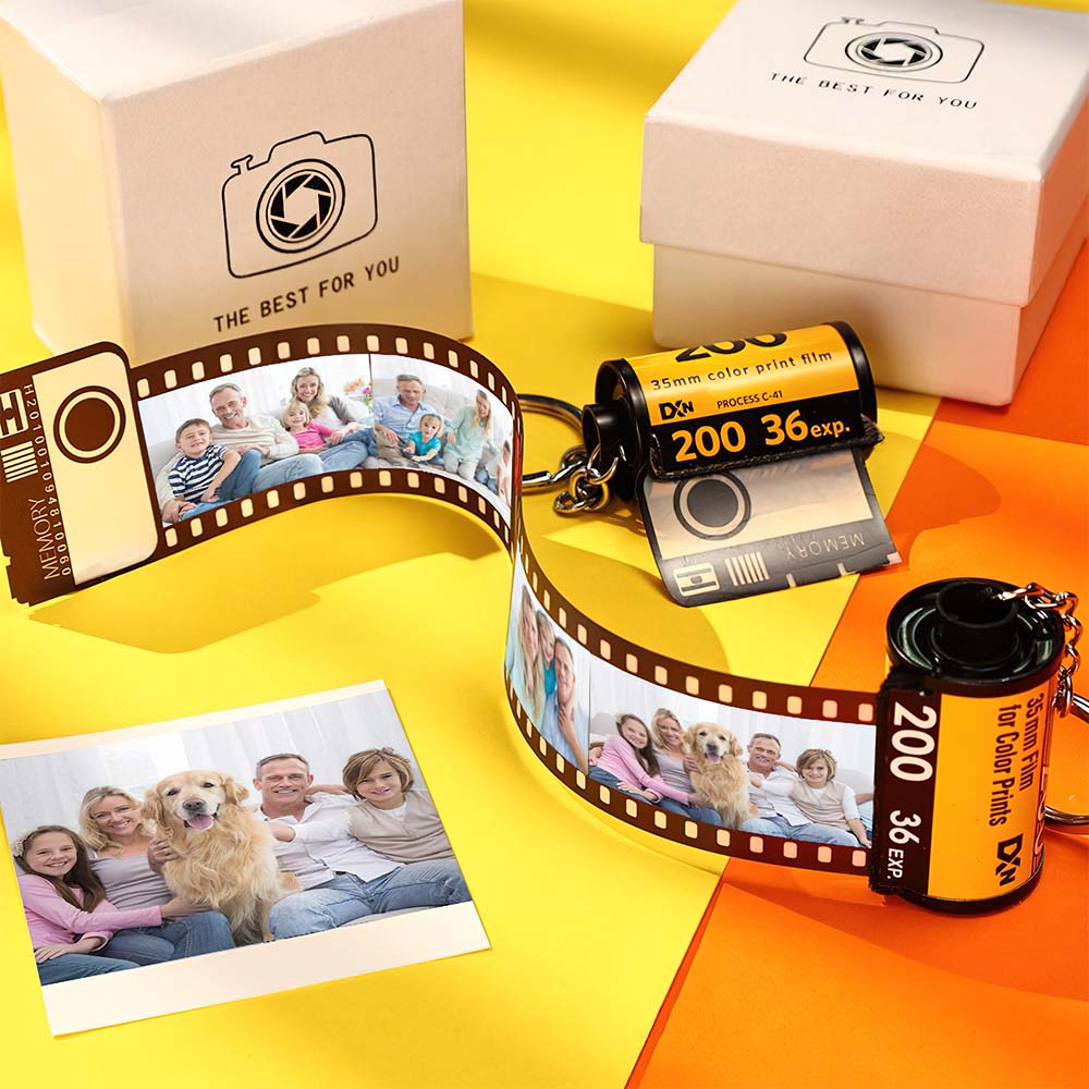 Rollo de Película Personalizado Llavero Regalo de San Valentín Romántico Personalizable