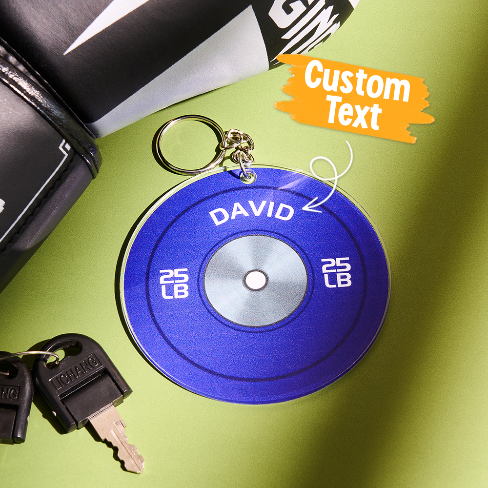 Llavero Personalizado Con Placa De Pesas, Placa De Parachoques, Regalo Para Levantadores De Pesas, Culturistas, Gimnastas, Amantes Del Levantamiento De Pesas, Llavero De Levantamiento De Pesas - santacalcetines