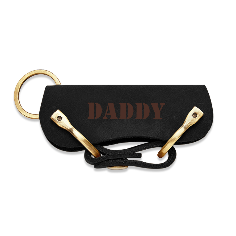 Llavero De Cuero Personalizado, Llavero, Accesorio Para Coche, Llavero, Regalo Para Padrinos De Boda, Regalo Para Papá, Regalo Para Cumpleaños, Grabado Personalizado - santacalcetines