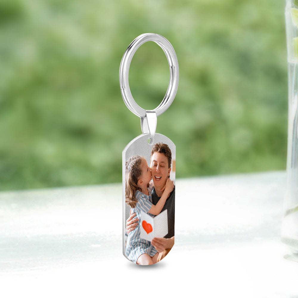 Regalo Del Día Del Padre Para Conducir Con Seguridad Te Necesito Aquí Conmigo Llavero Llavero Con Foto Personalizado Con Tu Nombre - santacalcetines