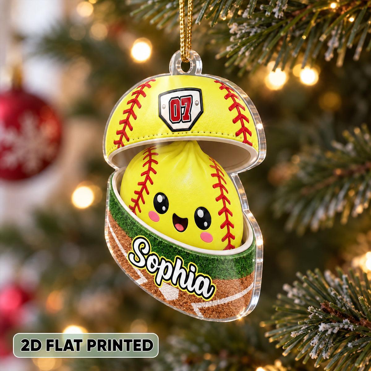 Juegos De Pelota Personalizados Dumpling Squishy Style - Adorno Acrílico Personalizado - Regalo De Navidad Para Hija, Hijo Y Nietos - santacalcetines