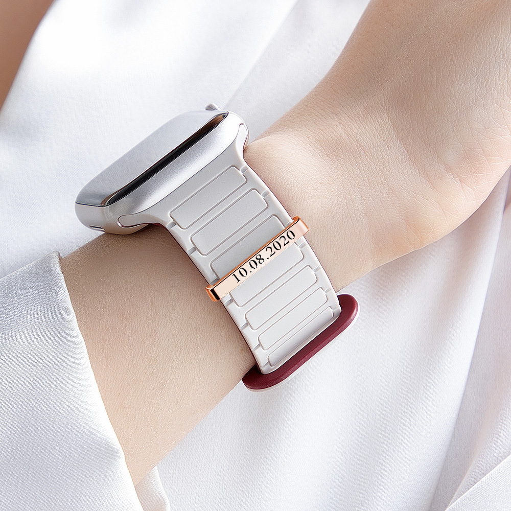 Charm Personalizado Con Nombre Para Correa De Apple Watch, Charm Personalizado Para Reloj De Plata De Ley, Regalo De San Valentín Para Ella, Charm Para Correa De Reloj