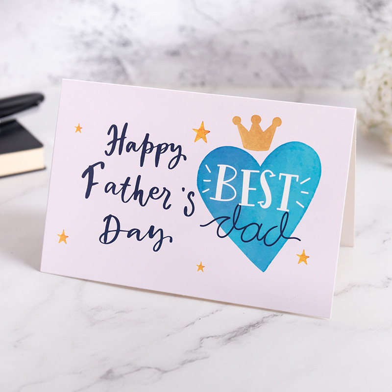 Tarjeta Del Día Del Padre Con El Amor Del Mejor Papá Tarjeta De Felicitación Del Día Del Padre - santacalcetines