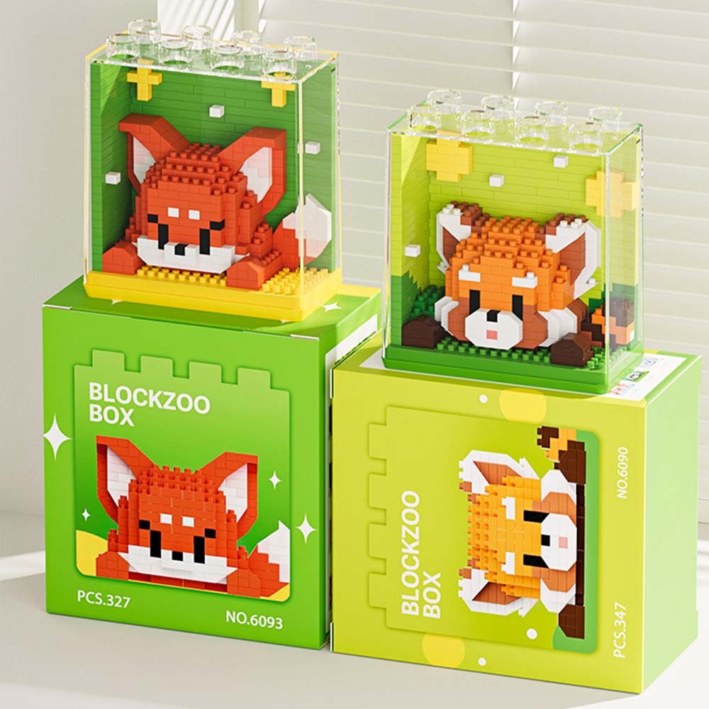 Bloques De Construcción Con Temática De Animales, Juguete Creativo De Bloques De Construcción Del Zoológico, Regalo Para Niños - santacalcetines