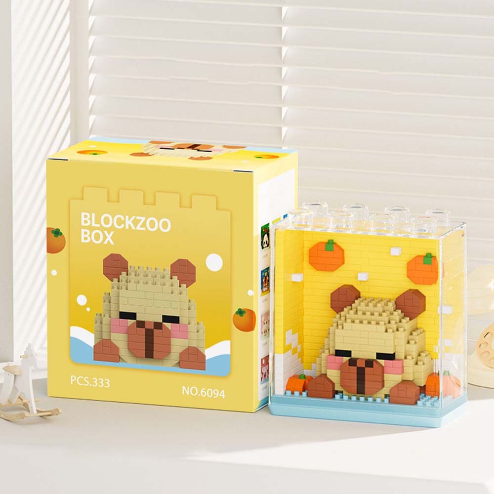 Bloques De Construcción Con Temática De Animales, Juguete Creativo De Bloques De Construcción Del Zoológico, Regalo Para Niños - santacalcetines