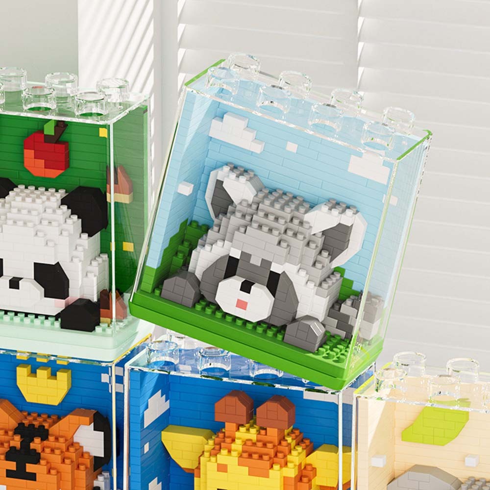 Bloques De Construcción Con Temática De Animales, Juguete Creativo De Bloques De Construcción Del Zoológico, Regalo Para Niños - santacalcetines