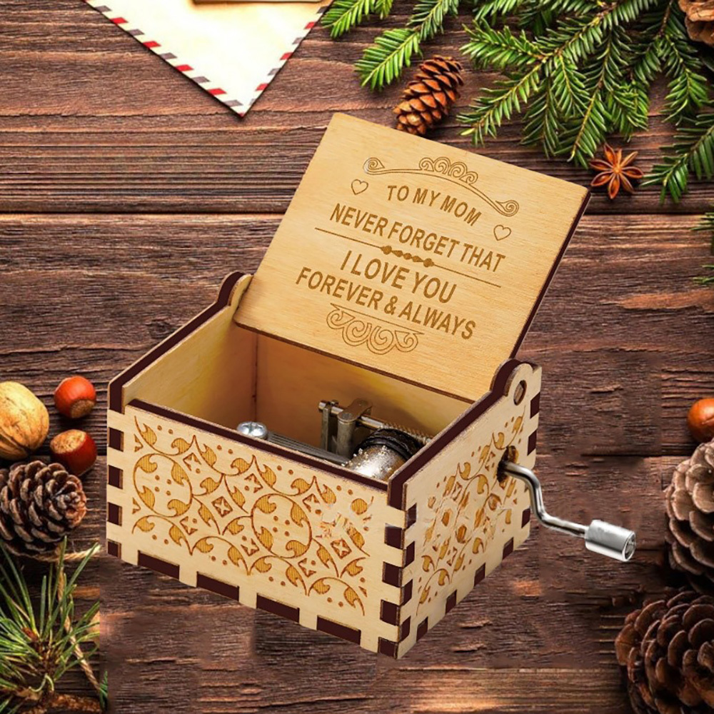 Caja De Música De Madera Para Regalar En El Día De La Madre. Caja De Música 'mi Querida Mamá'. Regalo Para Mamá. - santacalcetines
