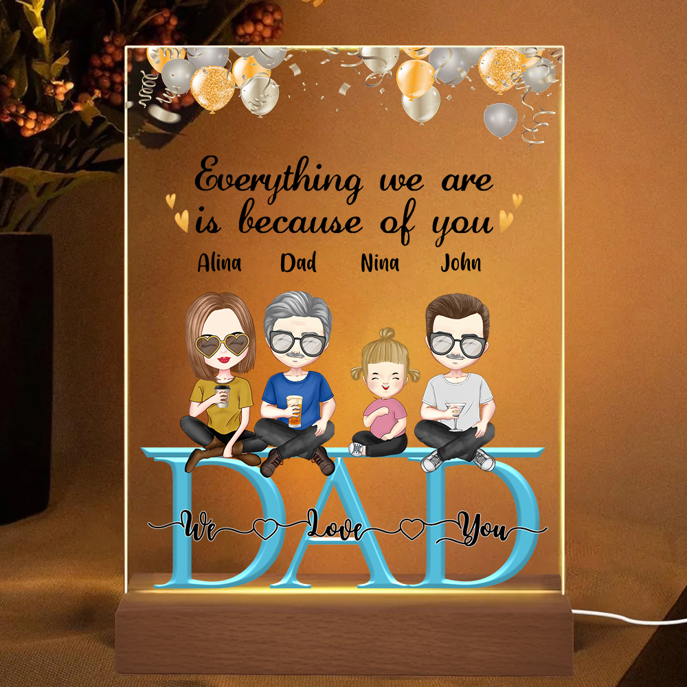 Regalo Del Día Del Padre Placa Acrílica Personalizada Padre E Hijos Mejores Amigos Regalos Para Papá