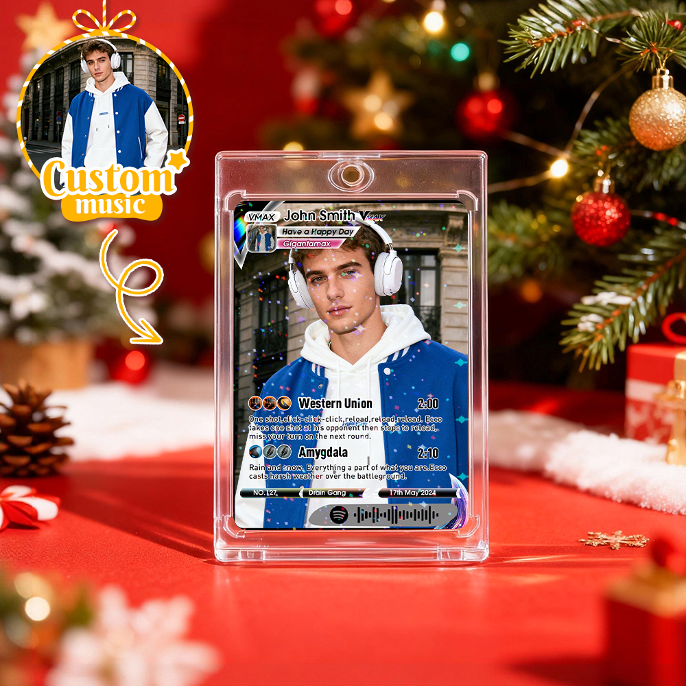 Tarjeta Musical Personalizada Para Parejas, Tarjeta Acrílica Personalizada Para San Valentín, Idea De Regalo, Tarjeta De Navidad. - santacalcetines