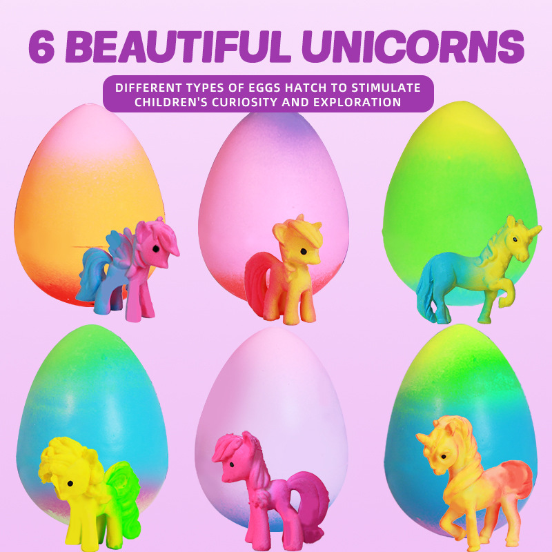 Huevos De Arco Iris Para Incubar Unicornios Para Niños Hatchimals: Paquete De 6 Juguetes De Unicornio Para Niños Y Niñas, Cestas De Pascua De Cumpleaños, Ideas De Regalos Para Niños - santacalcetines