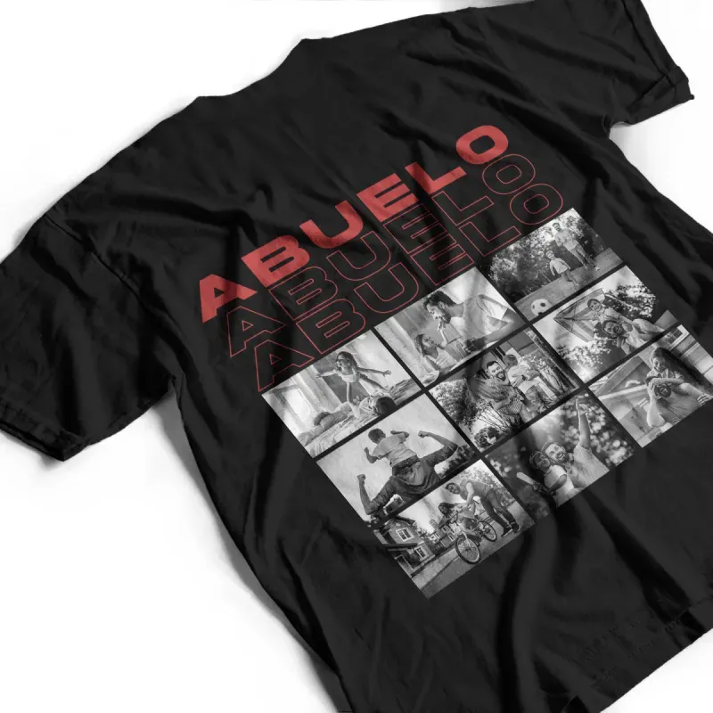 Camiseta Personalizada Con Foto En Blanco Y Negro - Regalo Para Padre - Camiseta Personalizada - santacalcetines