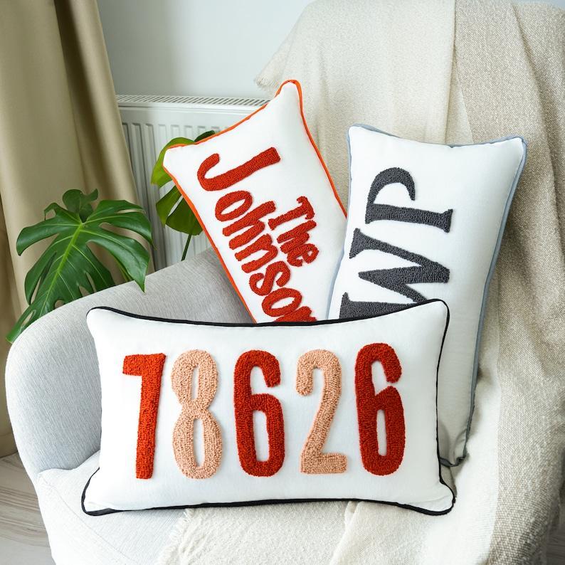 Funda De Almohada Personalizada Bordada Con Aguja Punzante Para Decoración Del Hogar, Regalo Personalizado, Regalo De Graduación, Decoración De Dormitorio, Decoración De Habitación Infantil - santacalcetines