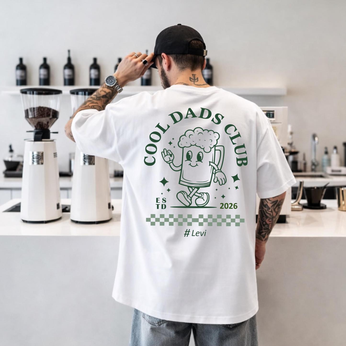 Camiseta personalizada de gran tamaño "Dad Club" con el año de nacimiento del niño: regalo del Día del Padre, camisa de papá para papá, idea de regalo para padres - santacalcetines