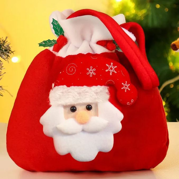 Bolsa De Regalos De Navidad Bolsa De Regalo Linda Para Paquete De Festival 23x20cm Estilo B - santacalcetines