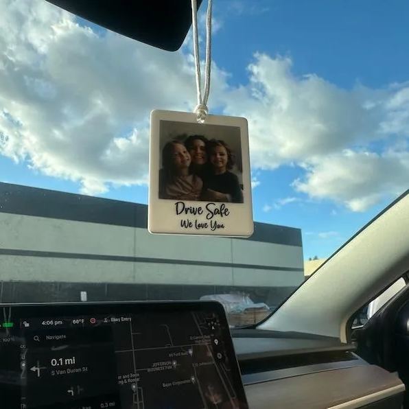Adorno De Coche Con Foto, Adorno De Retrato De Perro, Adorno De Coche Para Mascotas, Regalos Personalizados Para Él, Adorno De Coche Con Foto Personalizada, Adorno De Pareja - santacalcetines