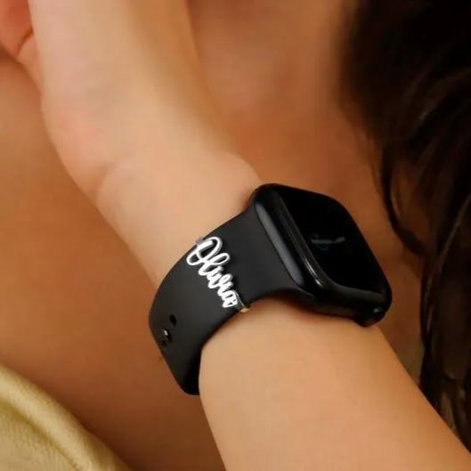 Dije Para Correa De Reloj En Plata De Ley. ¿joyería Personalizada Para Reloj? ¿dije Para Correa De Reloj? Dije Con Nombre Personalizado Para Correa De Reloj. - santacalcetines
