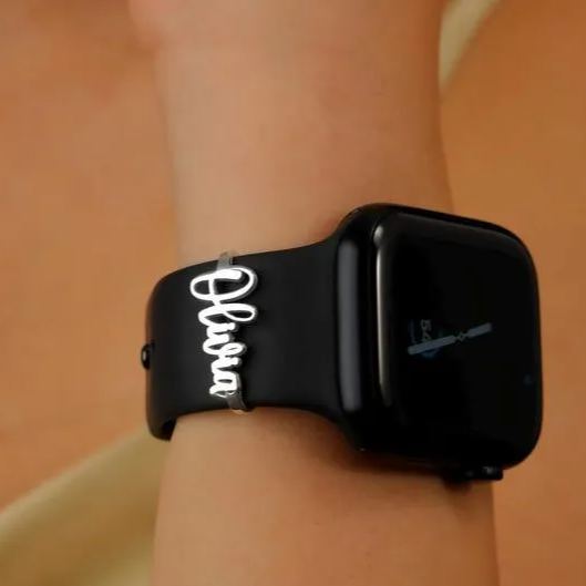 Dije Para Correa De Reloj En Plata De Ley. ¿joyería Personalizada Para Reloj? ¿dije Para Correa De Reloj? Dije Con Nombre Personalizado Para Correa De Reloj. - santacalcetines